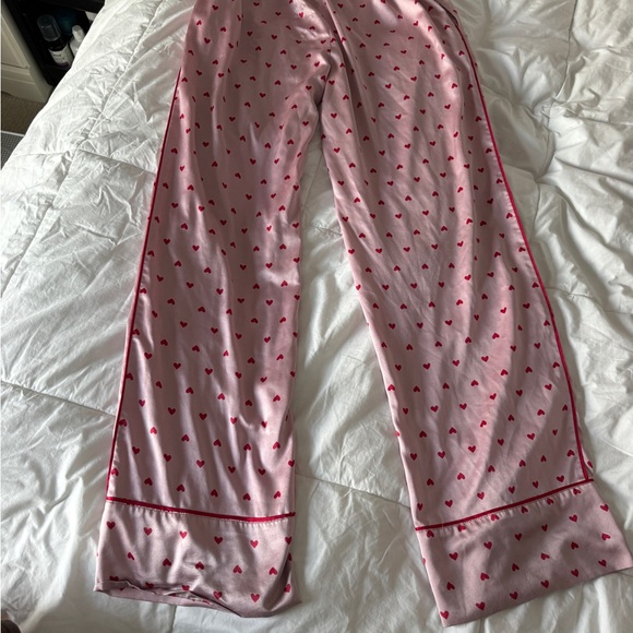 Vintage Victoria’s Secret Pink Heart Pajama Set XS | Silky Satin Long Sleeve PJs - Picture 8 of 16